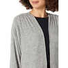 image:imageCable Stitch Womens Cocoon Open Front Coverup Cardigan Draped 34 Sleeve Lightweight Casual Lounge Hacci Knit Top Made in the USA LargeXLarge Marled Grey